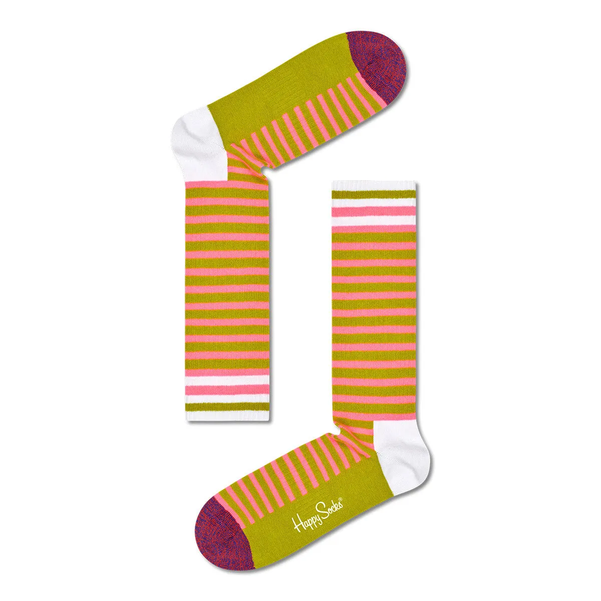 Neon Stripe Thin Sneaker Sock  (3300)