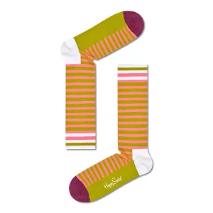 Neon Stripe Thin Sneaker Sock  (3300)