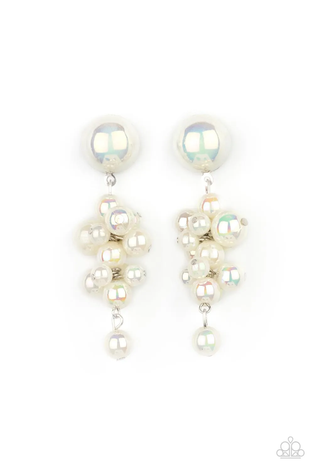 Paparazzi Dont Rock The YACHT - Multi Iridescent Pearl Earrings