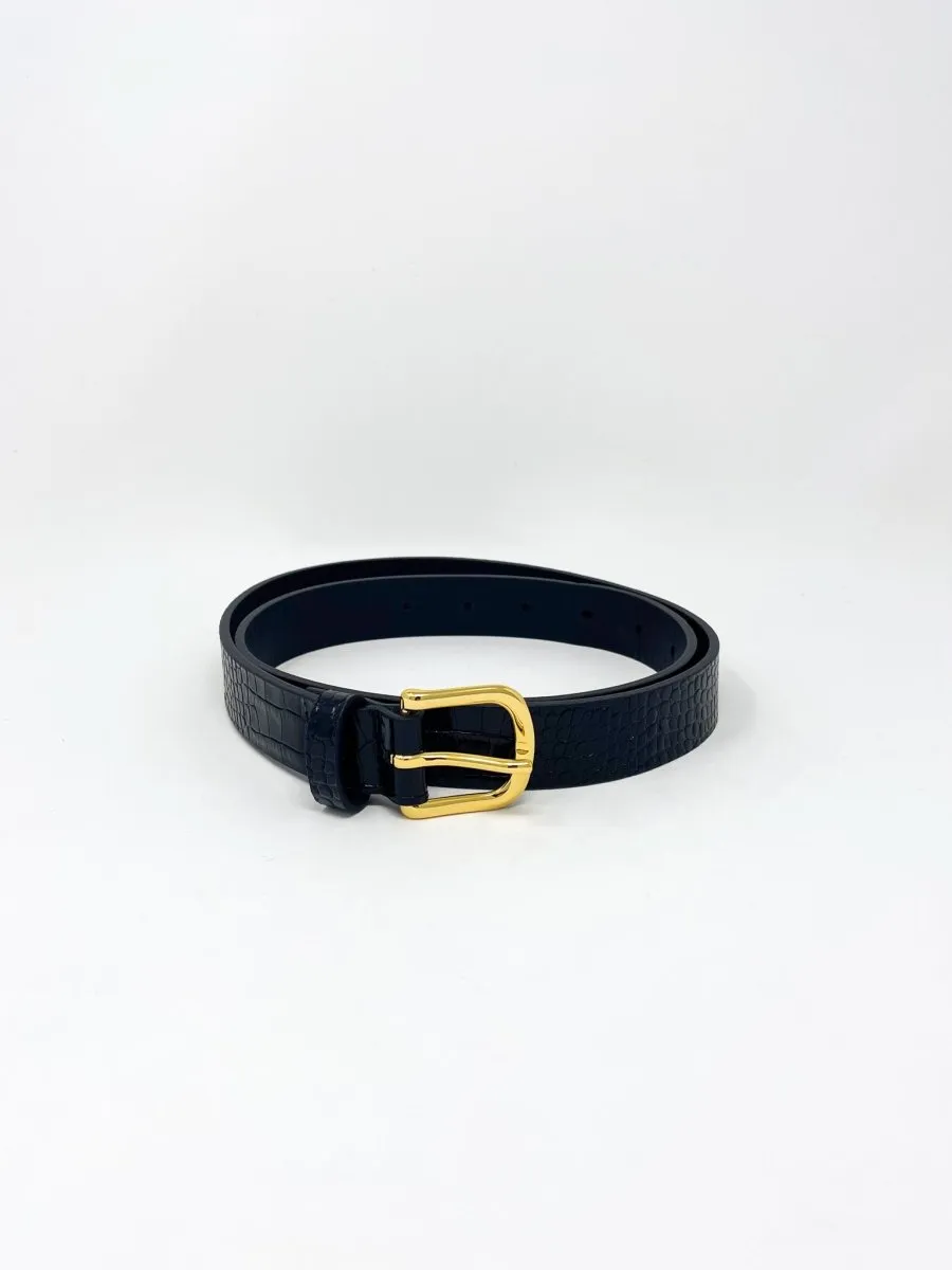 Rebecca Belt in Black Embossed