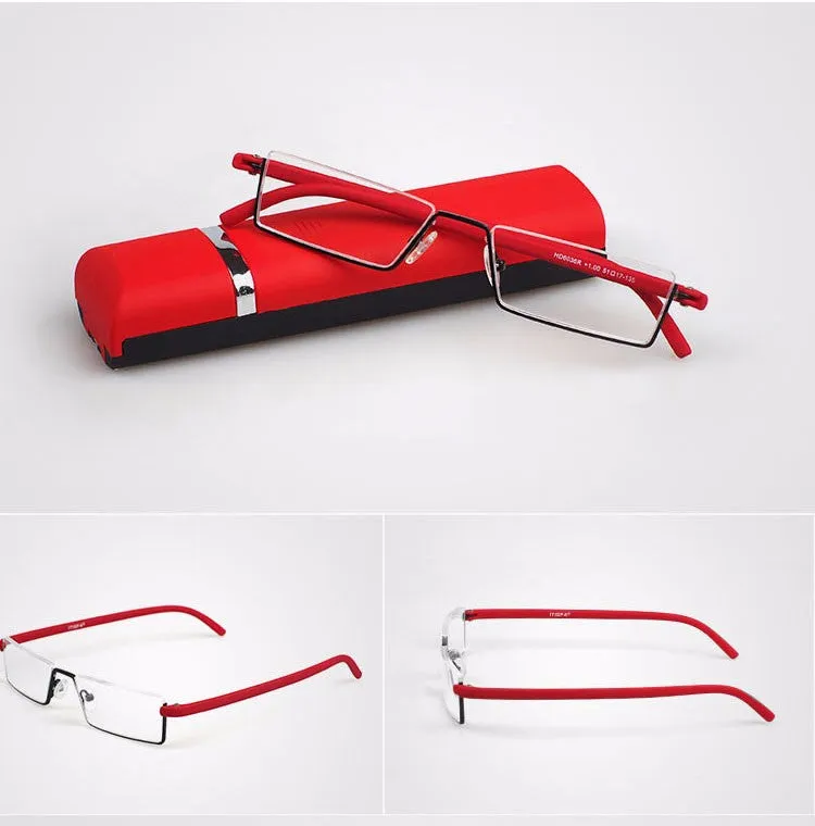 Reven Jate Unisex Semi Rim Rectangle Alloy Reading Glasses R131