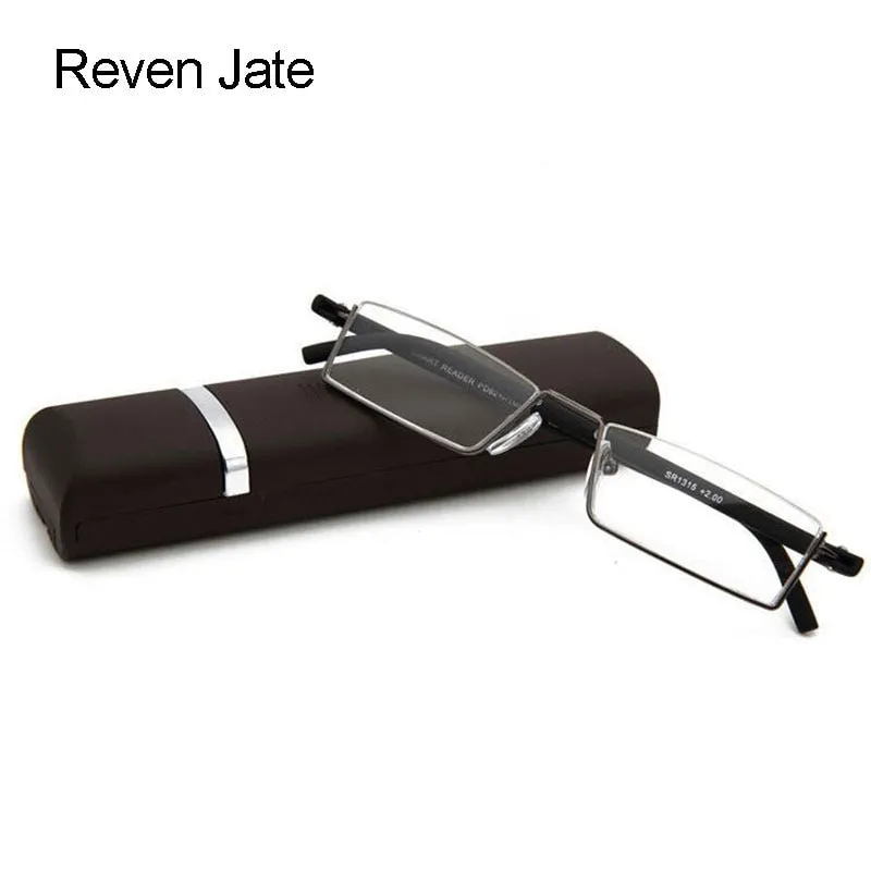 Reven Jate Unisex Semi Rim Rectangle Alloy Reading Glasses R131