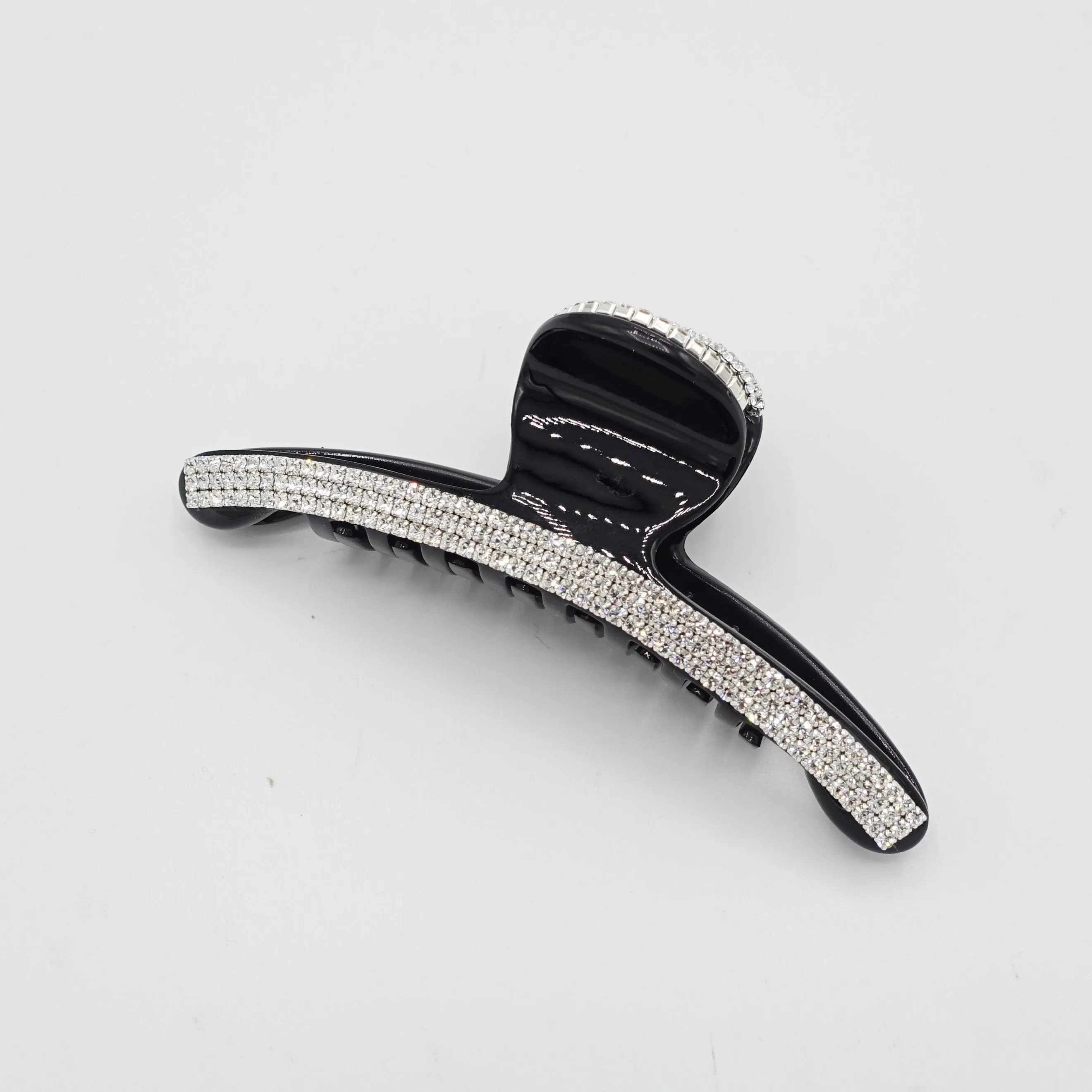 rhinestone embellished hair claw curved rectangle jaw clamp women hair accessory