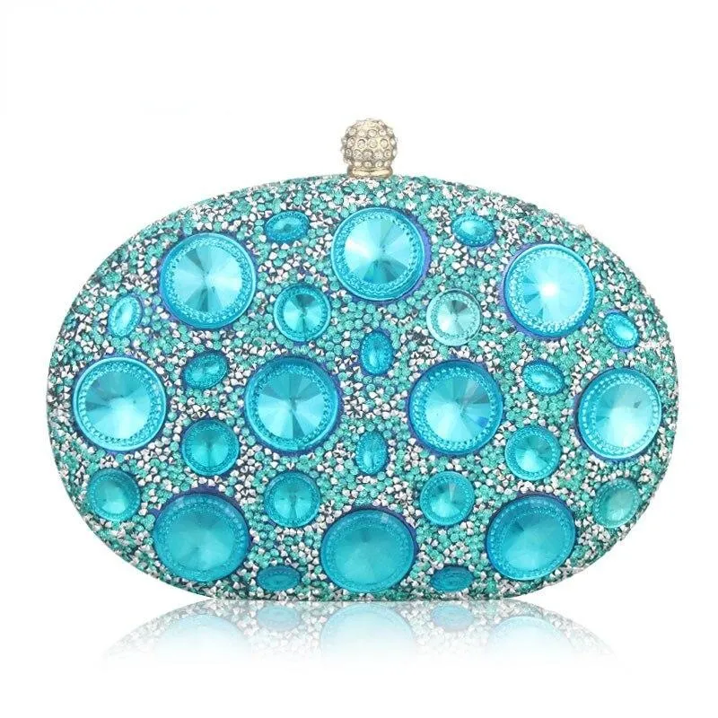 Stylish Luxury Women's Minaudiere Clutch With Imitation Crystal For Wedding Party