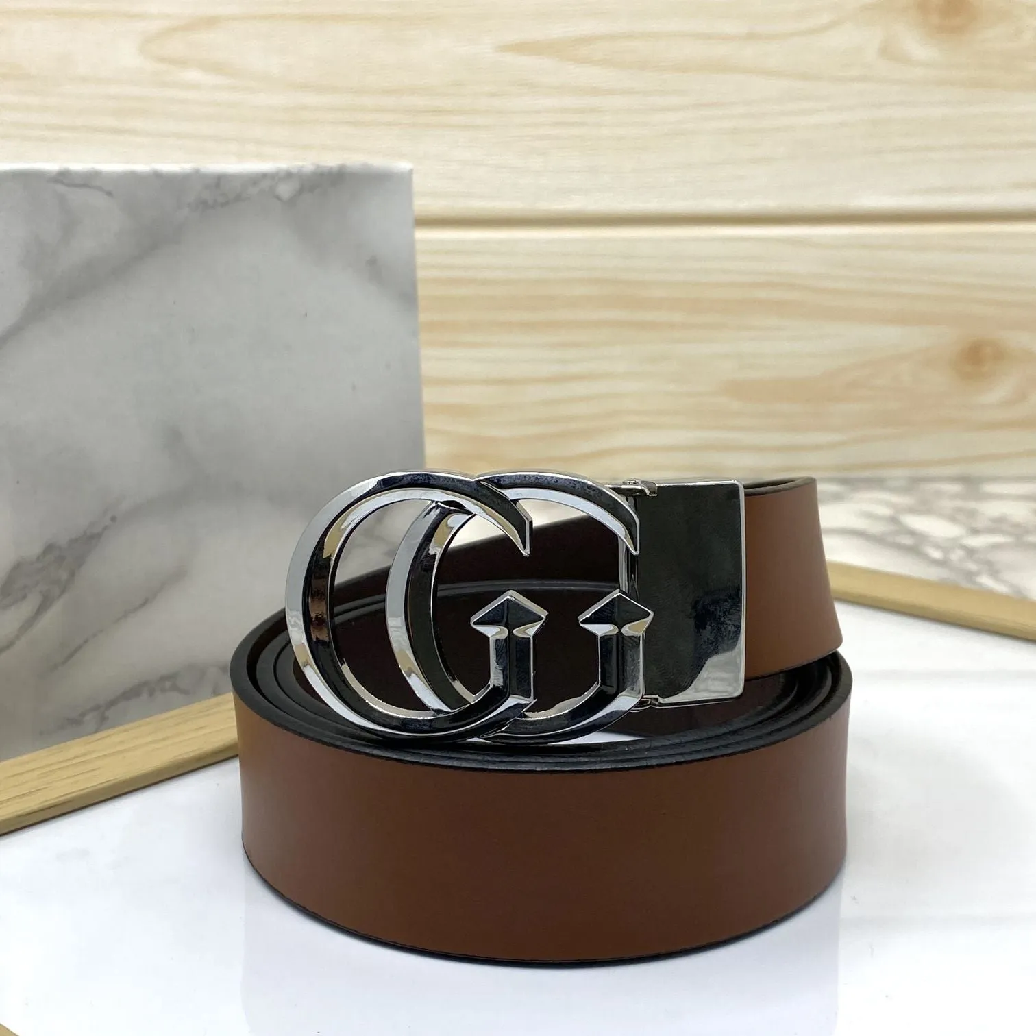 Stylish New Arrival GG Letter Pure Leather Belt-JonasParamount