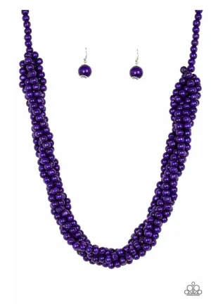 Tahiti Tropic Purple Necklace - Paparazzi Accessories