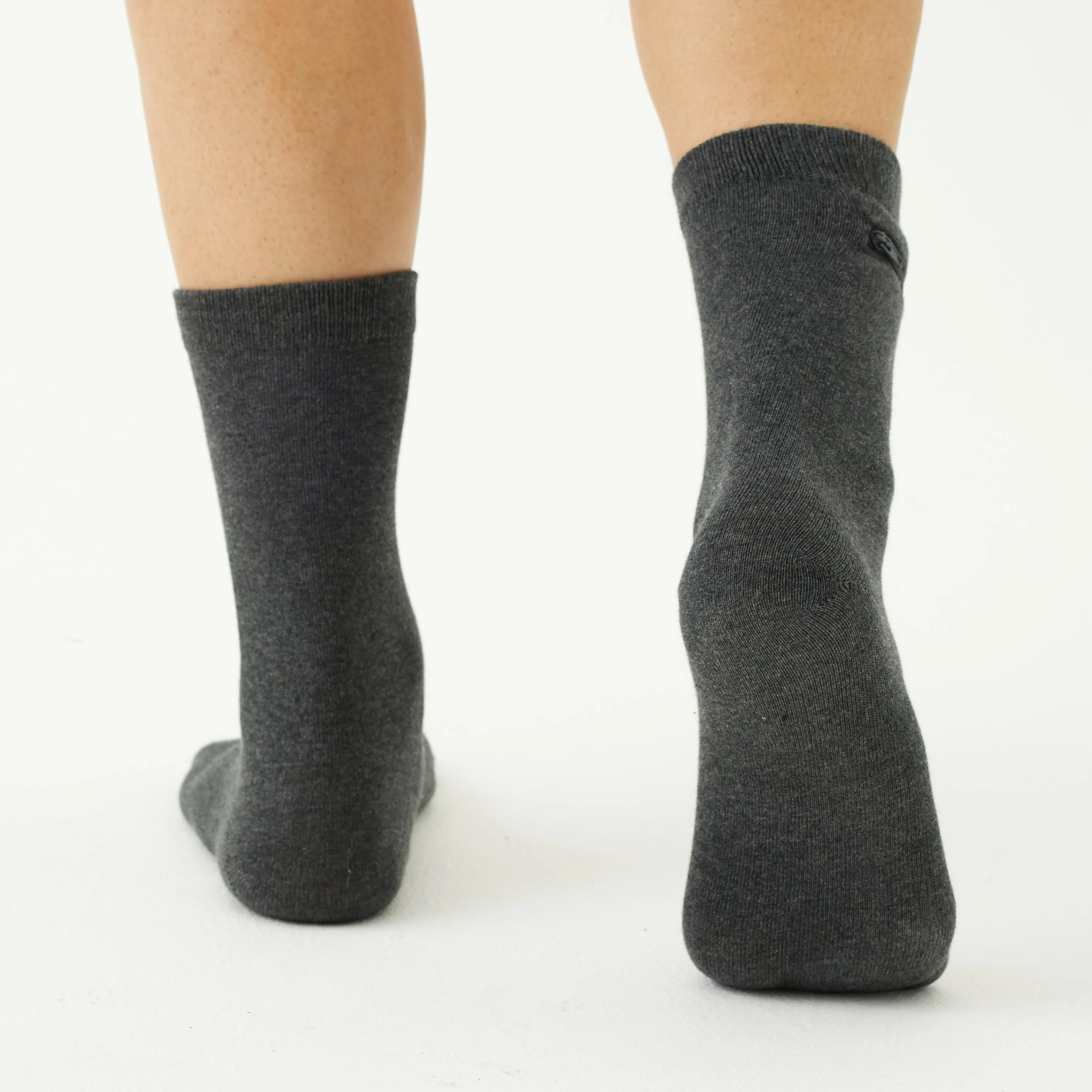 Unisex Quarter-Length Bamboo Zipper Pocket Travel Socks-All Sales Final