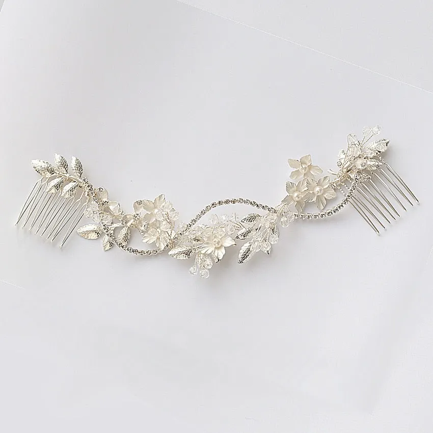 V125. bridal hairpiece, back comb accessory for wedding