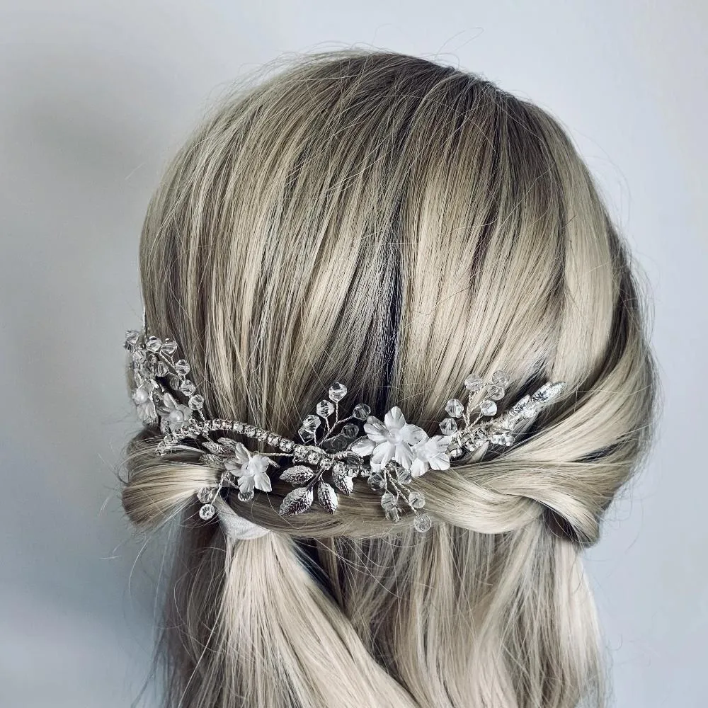 V125. bridal hairpiece, back comb accessory for wedding