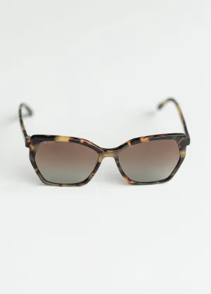 Vera Kombu   Brown Gradient Polarized Sunglasses