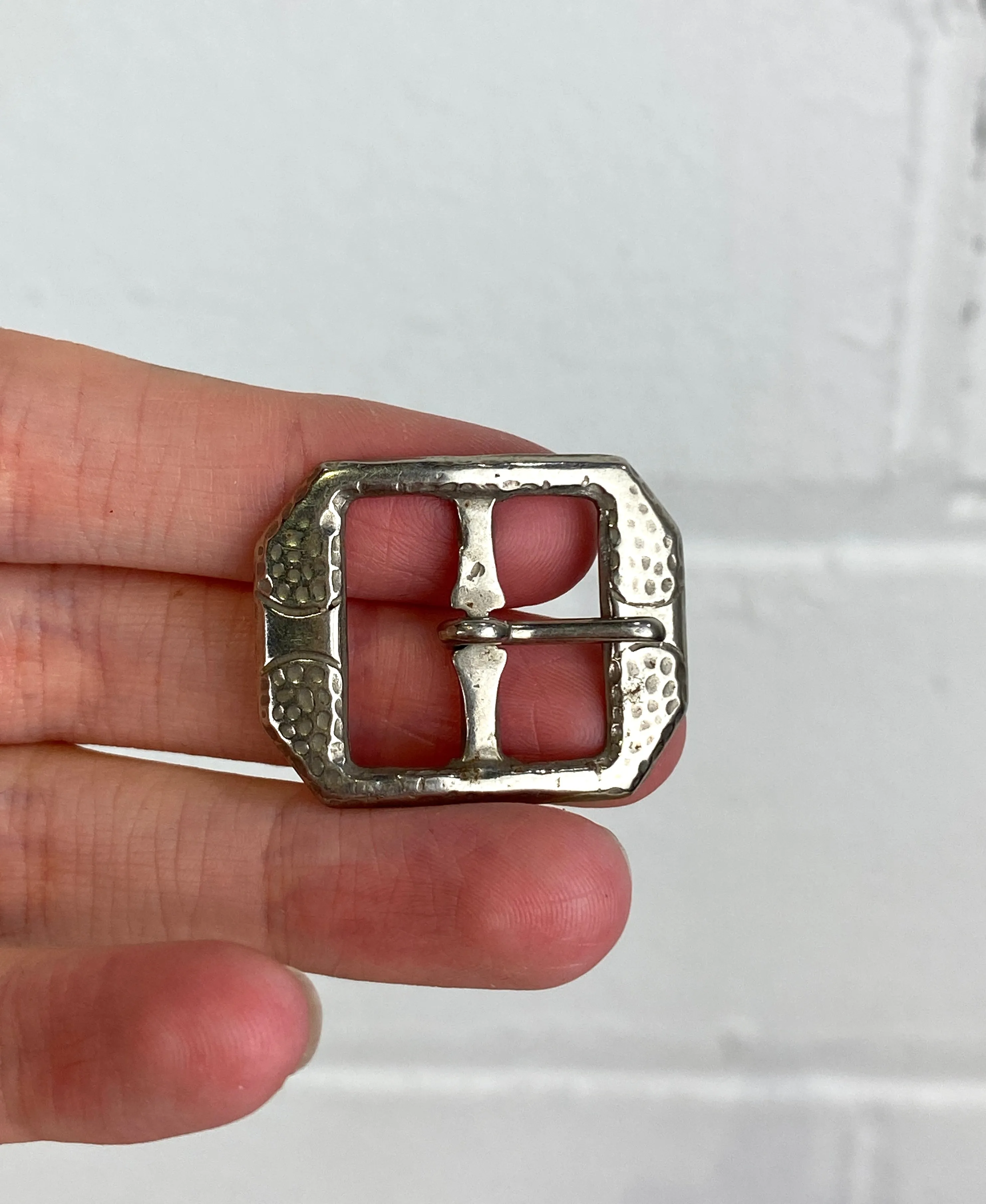 Vintage 1920s/30s Silver Art Deco Mini Belt Buckle