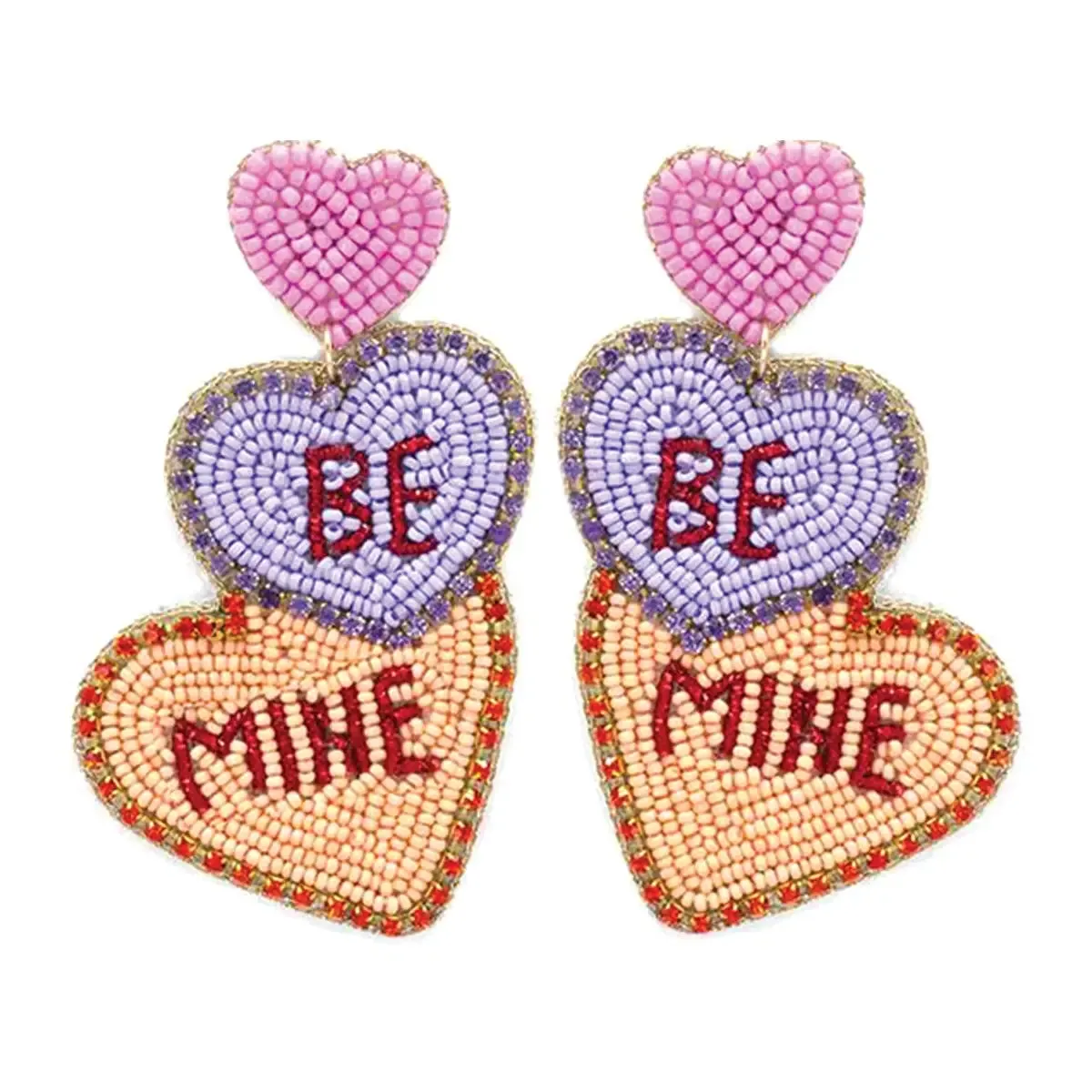 Viv & Lou My Heart is Set on You Beaded Earrings