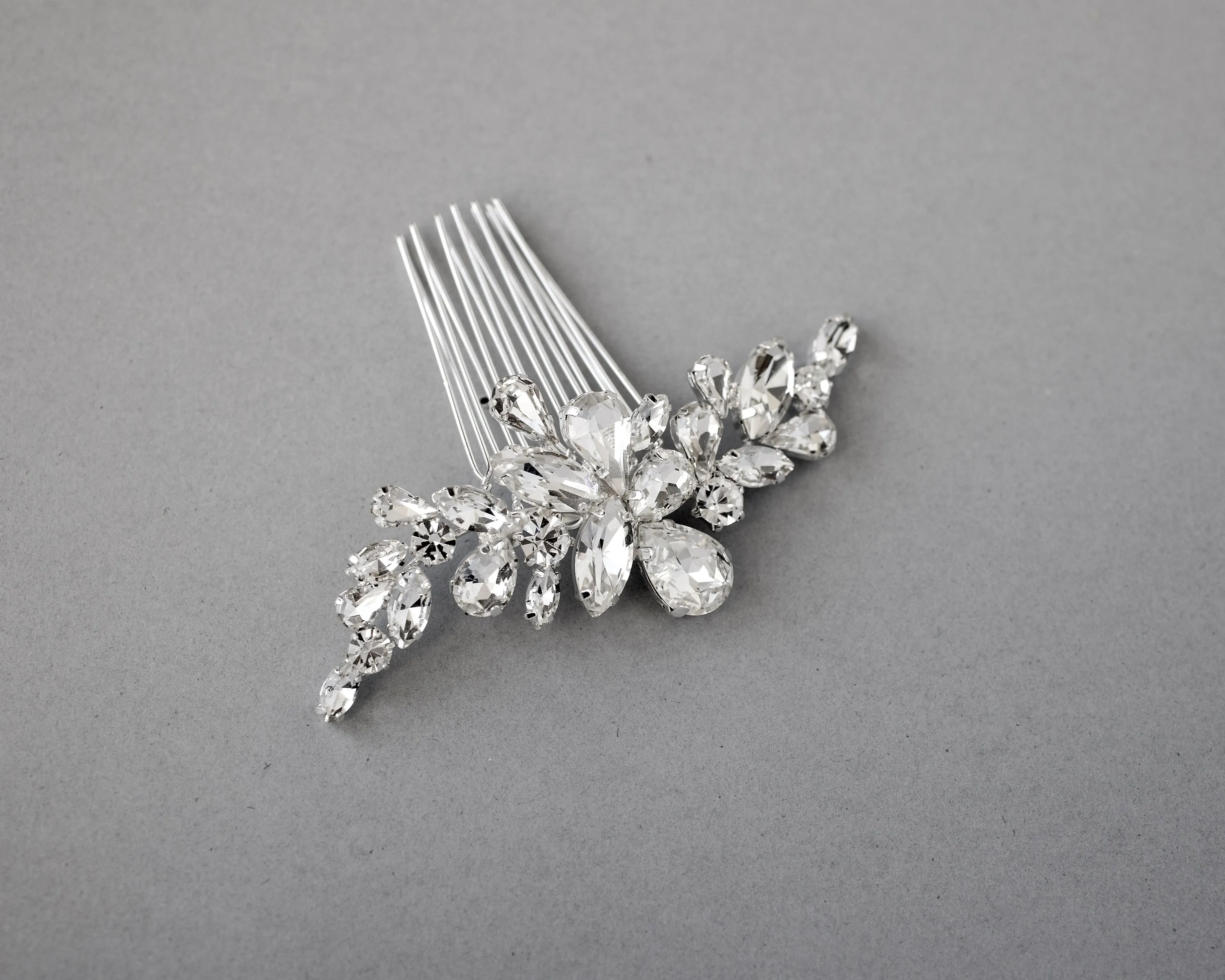 Waterdrop and Marquise Crystal Hair Comb